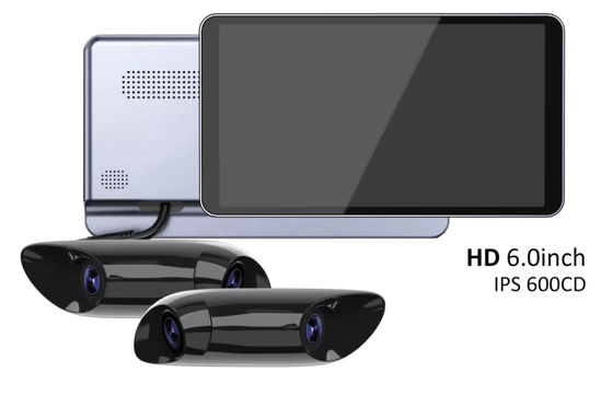 جودة  6.0 Inch IPS 600CD HD Digital Rear-View Mirror System with IP67 Dustproof and Waterproof Dual Side Cameras for Blind Spot Monitoring مصنع