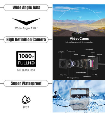 أسطول الشاحنات مقاوم للماء AHD 12 فولت 24 فولت 360 درجة كاميرا عرض الطيور للسيارة