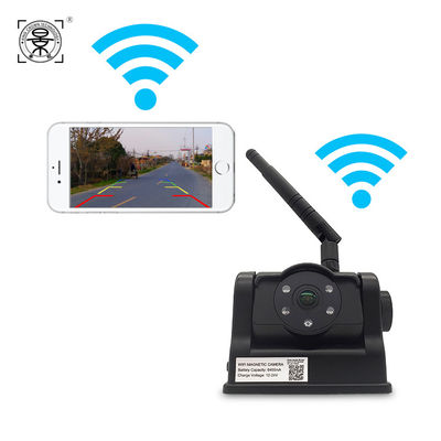 كاميرا احتياطية مغناطيسية لاسلكية مع بطارية، و Wi-Fi المحمول للنظر الخلفي للفان والشاحنة والمركبة، متوافقة مع IOS / Android