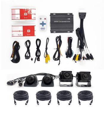 1080P AHD 360 درجة كاميرا بانورامية عكسية نظام رؤية الطيور، تسجيل DVR للسيارات المقاوم للماء، مساعدة وقوف السيارات للشاحنات هيونداي والحافلات والسيارات ذات الشاحنات