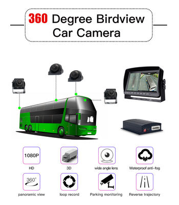 1080P AHD 360 درجة كاميرا بانورامية عكسية نظام رؤية الطيور، تسجيل DVR للسيارات المقاوم للماء، مساعدة وقوف السيارات للشاحنات هيونداي والحافلات والسيارات ذات الشاحنات