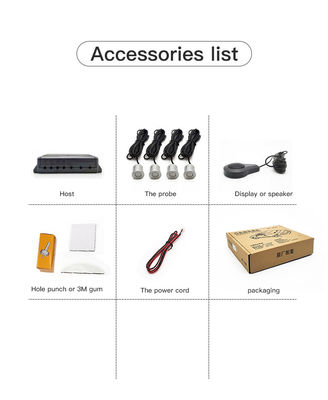 رادار وقوف السيارات الآمن 4 مجسات مستشعر النقطة العمياء للسيارة من نوع الجرس