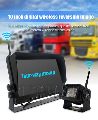 DC 12V-24V 7 Inch Wireless LCD Monitor Night Vision Wireless Backup Camera Parking System for RV Truck Trailer Bus 1 Year