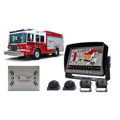 نظام الكاميرا الاحتياطية DC12V 10in لـ RV Truck Trailer Van Quad Split Screen Monitor