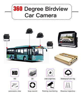 360 Degree Bird View Camera Waterproof IP67 1080P HD Panoramic Camera for for Hino Truck Van Trailer