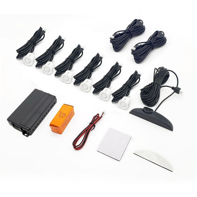 Car Reverse Radar Parking Detection Kit 6 Waterproof Sensors 12V Crescent Screen LED Digital Buzzer 1 Year Warranty