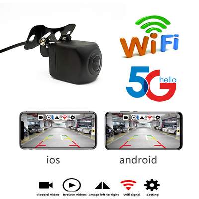 720P النسخ الاحتياطي اللاسلكي الكاميرا الخلفية الرؤية الخلفية واي فاي التحكم في التطبيق
