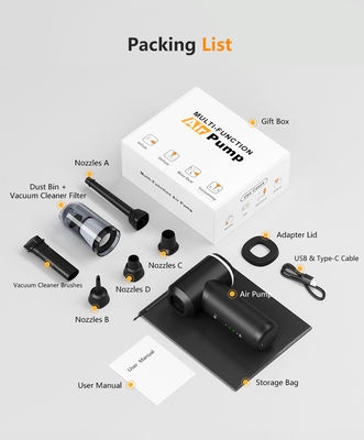 مكنسة كهربائية محمولة للسيارة بجهد 12 فولت مع سلك طاقة بطول 16 قدمًا وملحقات تفصيلية للتصميم الداخلي للمركبة