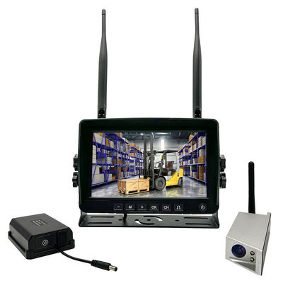 7-بوصة HD نظام كاميرا الرؤية الخلفية اللاسلكية الرافعة الشوكية 1080P DVR IP68 بطارية مغناطيسية مقاومة للماء تغطية كاملة للسيارة