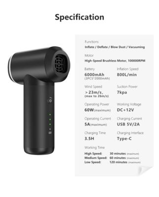 مكنسة كهربائية محمولة للسيارة بجهد 12 فولت مع سلك طاقة بطول 16 قدمًا وملحقات تفصيلية للتصميم الداخلي للمركبة