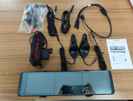WIFI 4CH Rearview Mirror Dashcam, 11.26 Inch 1080P Car DVR with GPS & Night Vision for Toyota, OEM Available