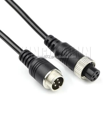 كابل 4PIN للاتصالات الطيرانية مع قلب النحاس النقي IP67 مقاوم للماء وتصميم مرن للكاميرات في المركبات