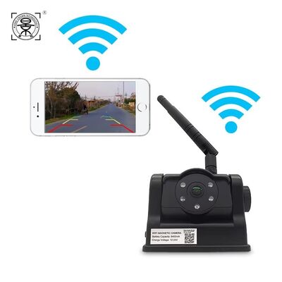 Wireless WiFi Magnetic Backup Camera with 720P HD Digital Image Sensor IP67 Waterproof Dustproof Housing and 6400mAh Battery Capacity for Truck Van RV Trailer