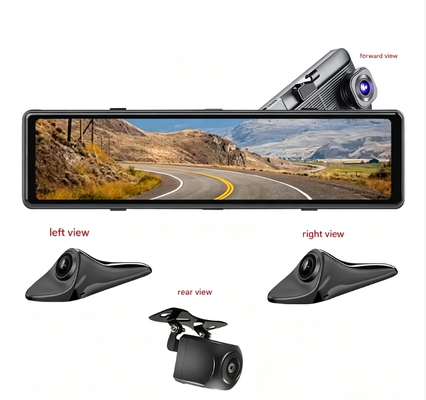 WIFI 4CH مرآة العرض الخلفي كاميرة تحكم، 11.26 بوصة 1080P Car DVR مع GPS Night Vision لشركة تويوتا OEM