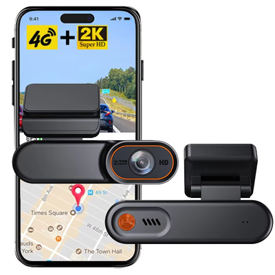 كاميرا داش ذكية 4G LTE 2K HD مع كاميرا DVR للمراقبة عن بعد في الوقت الحقيقي GPS للسيارة